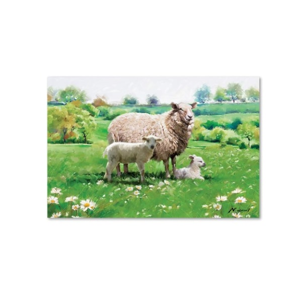 Trademark Fine Art The Macneil Studio 'Sheep And Lamb' Canvas Art, 12x19 - ALI8693-C1219GG