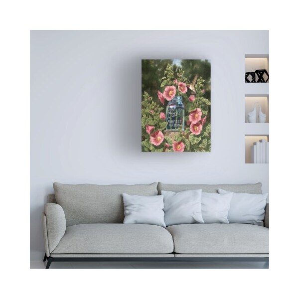 Trademark Fine Art Dempsey Essick 'Summer Hollyhocks' Canvas Art, 18x24 - ALI47727-C1824GG
