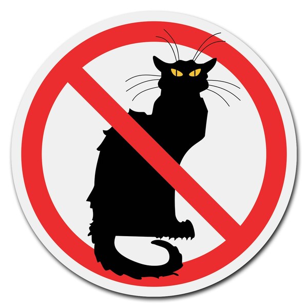 Signmission No Cats Circle Corrugated Plastic Sign - C-36-CIR-NO CATS