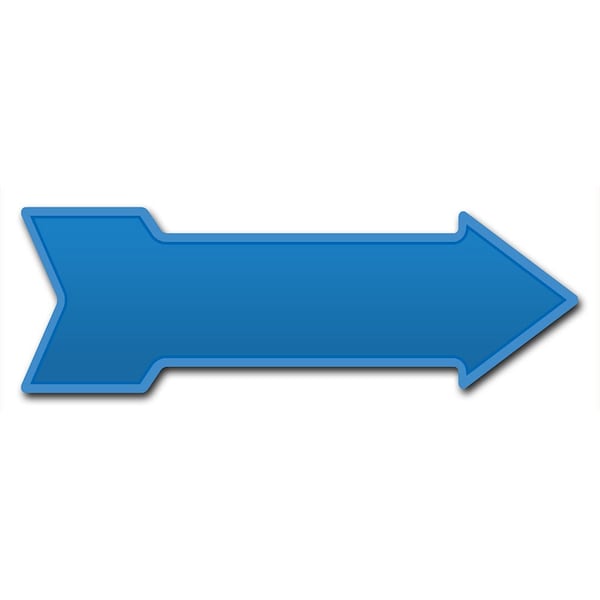 Signmission Blue Arrow Decal Funny Home Decor 24in Wide - D-A-8-999940
