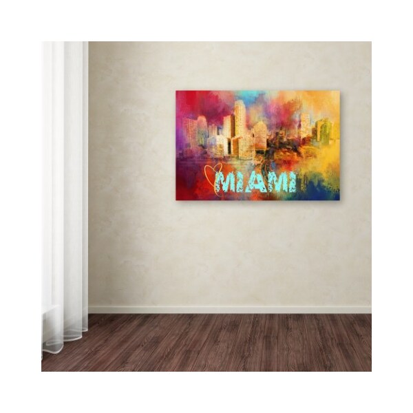 Trademark Fine Art Jai Johnson 'Sending Love To Miami' Canvas Art, 22x32 - ALI14975-C2232GG
