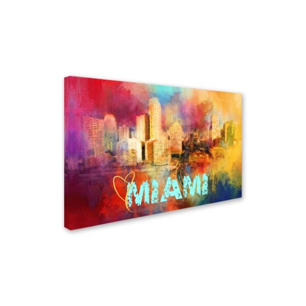 Trademark Fine Art Jai Johnson 'Sending Love To Miami' Canvas Art, 22x32 - ALI14975-C2232GG