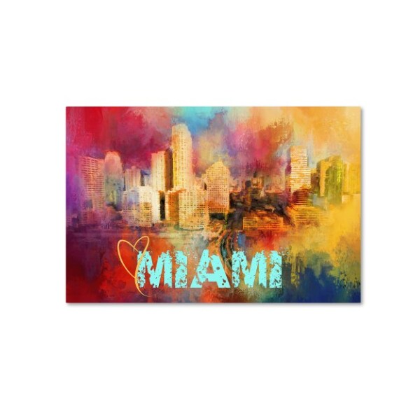 Trademark Fine Art Jai Johnson 'Sending Love To Miami' Canvas Art, 22x32 - ALI14975-C2232GG