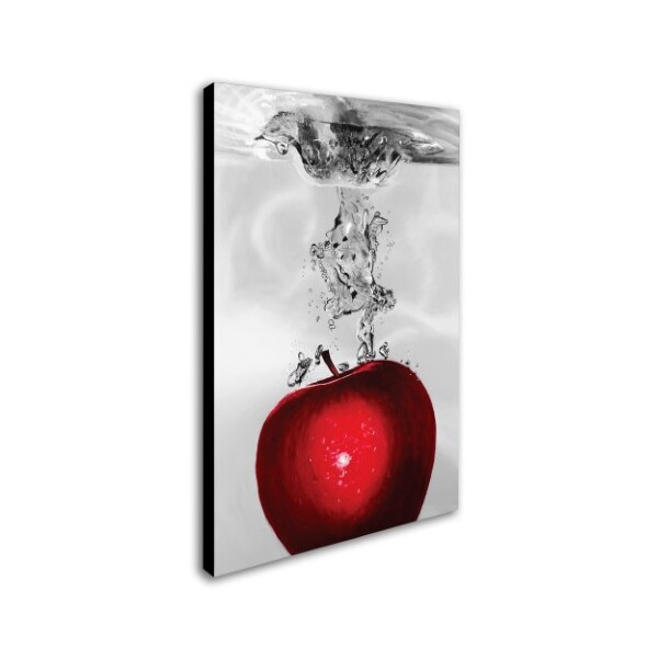 Trademark Fine Art Roderick Stevens 'Red Apple Splash' Canvas Art, 22x32 - RS012-C2232GG