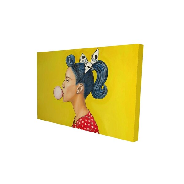 Begin Home Decor 20 x 30 in. Retro Woman with Beautiful Ponytail-Print on Canvas - 2080-2030-PO5