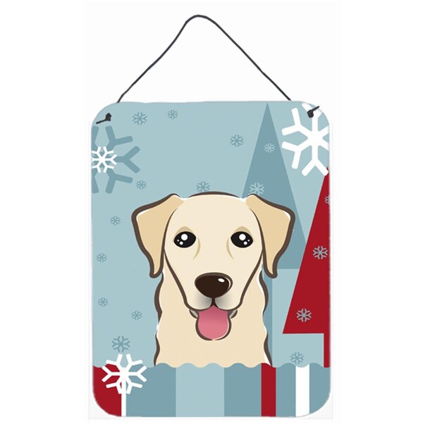 Carolines Treasures Winter Holiday Golden Retriever Wall and Door Hanging Prints - BB1748DS1216