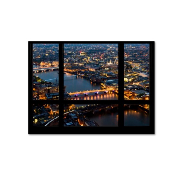 Trademark Fine Art Philippe Hugonnard 'Window View London by Night 2' Canvas Art, 35x47 - PH0049-C3547GG