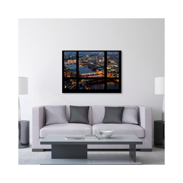 Trademark Fine Art Philippe Hugonnard 'Window View London by Night 2' Canvas Art, 35x47 - PH0049-C3547GG
