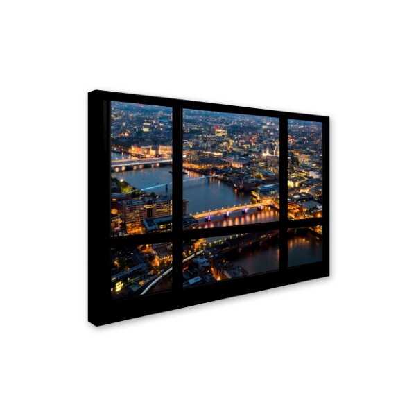 Trademark Fine Art Philippe Hugonnard 'Window View London by Night 2' Canvas Art, 35x47 - PH0049-C3547GG