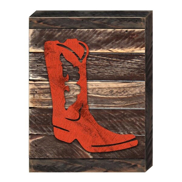 Clean Choice Cowboy Boots Art on Board Wall Decor - CL1774712