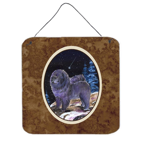 Micasa 6 x 6 in. Starry Night Chow Chow Aluminium Metal Wall or Door Hanging Prints - MI235690