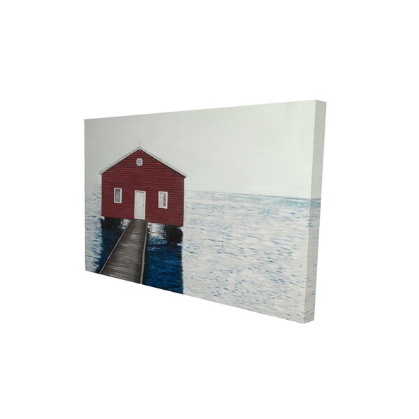 Begin Home Decor 12 x 18 in. Boathouse-Print on Canvas - 2080-1218-CO153