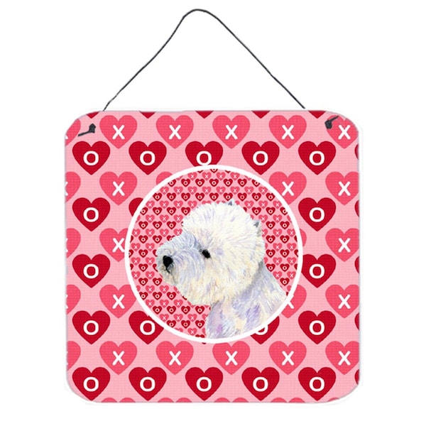 Micasa Westie Valentines Love And Hearts Aluminium Metal Wall or Door Hanging Prints - MI231710