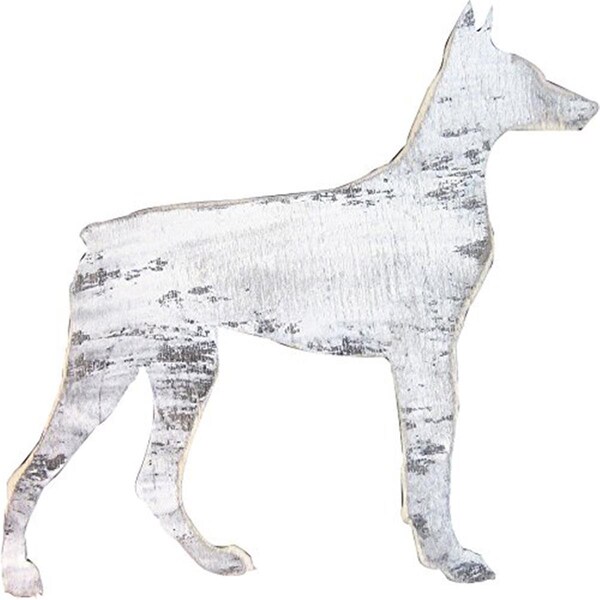 Dare2Decor Dog Sign Rustic Handcrafted Wooden Wall Art - 24 in. - DA1775883