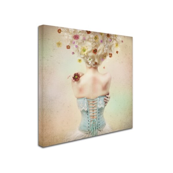 Trademark Fine Art Kiyo Murakami 'Girl Of The Flower Garden' Canvas Art, 18x18 - 1X02050-C1818GG