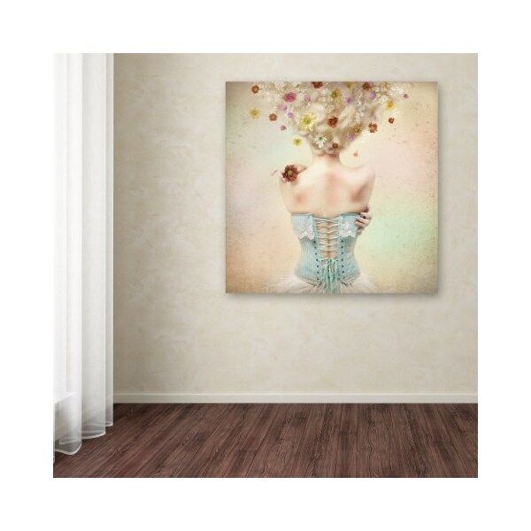 Trademark Fine Art Kiyo Murakami 'Girl Of The Flower Garden' Canvas Art, 18x18 - 1X02050-C1818GG