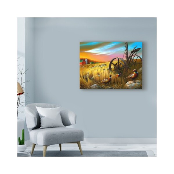 Trademark Fine Art Leo Stans 'Pheasants I' Canvas Art, 35x47 - WAG02873-C3547GG