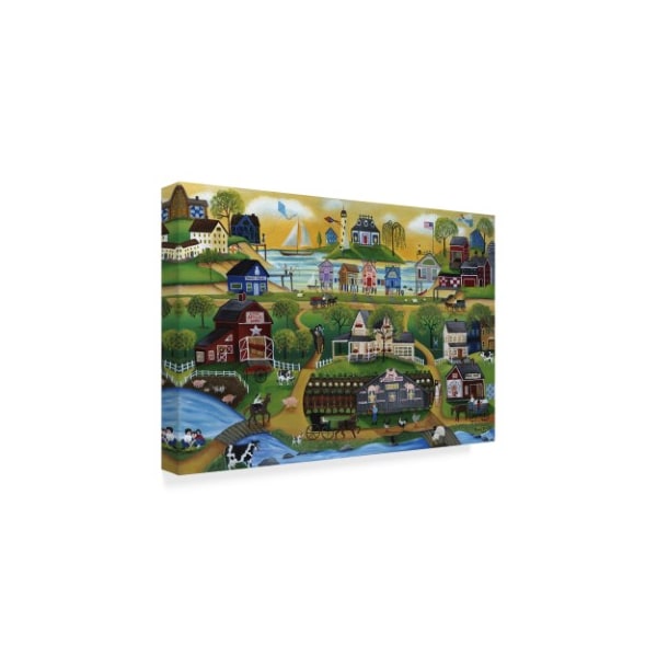 Trademark Fine Art Cheryl Bartley 'Picasso Folk Art Farm' Canvas Art, 16x24 - ALI41058-C1624GG