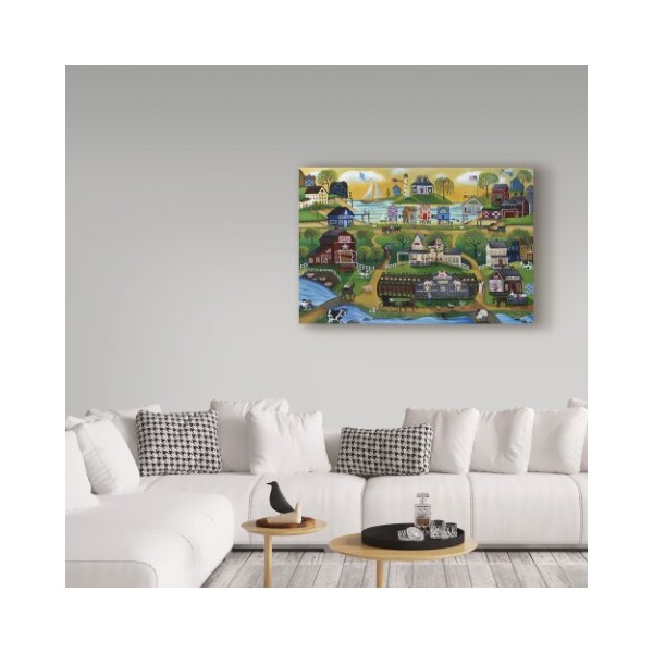 Trademark Fine Art Cheryl Bartley 'Picasso Folk Art Farm' Canvas Art, 16x24 - ALI41058-C1624GG
