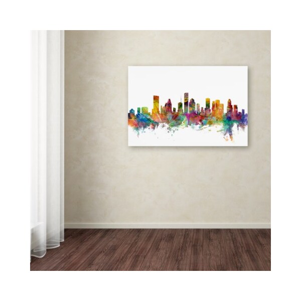 Trademark Fine Art Michael Tompsett 'Houston Texas Skyline' Canvas Art, 26x40 - MT0554-C2640GG
