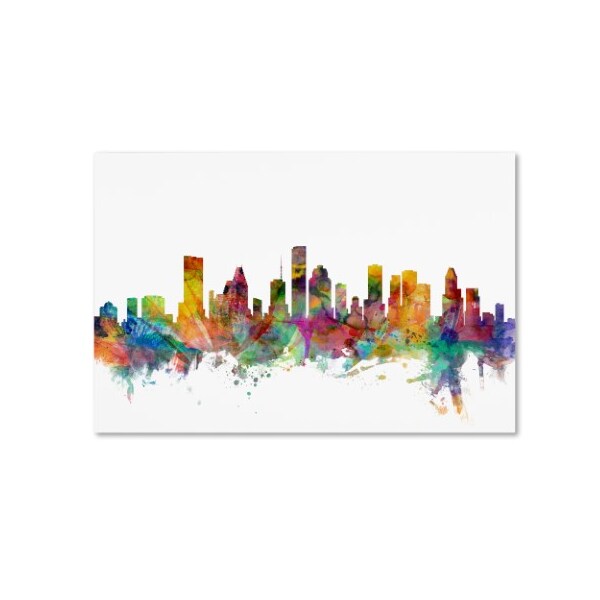 Trademark Fine Art Michael Tompsett 'Houston Texas Skyline' Canvas Art, 26x40 - MT0554-C2640GG