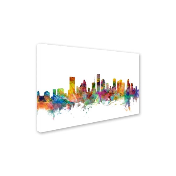 Trademark Fine Art Michael Tompsett 'Houston Texas Skyline' Canvas Art, 26x40 - MT0554-C2640GG