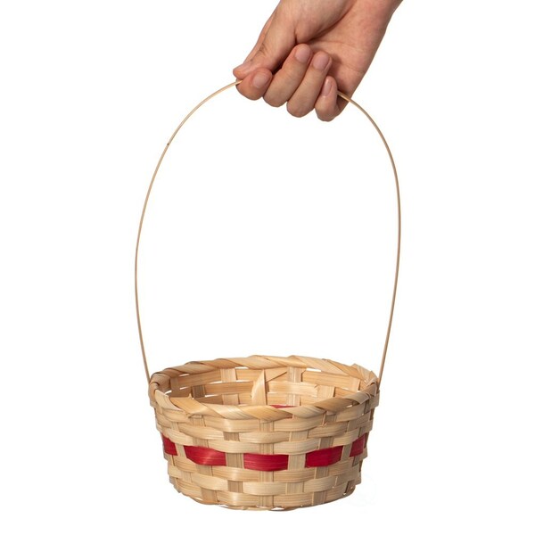Wickerwise Multipurpose Hand-Woven Basket with Handle - Ideal as Gift Basket, Food Storage, Flower and - QI004724