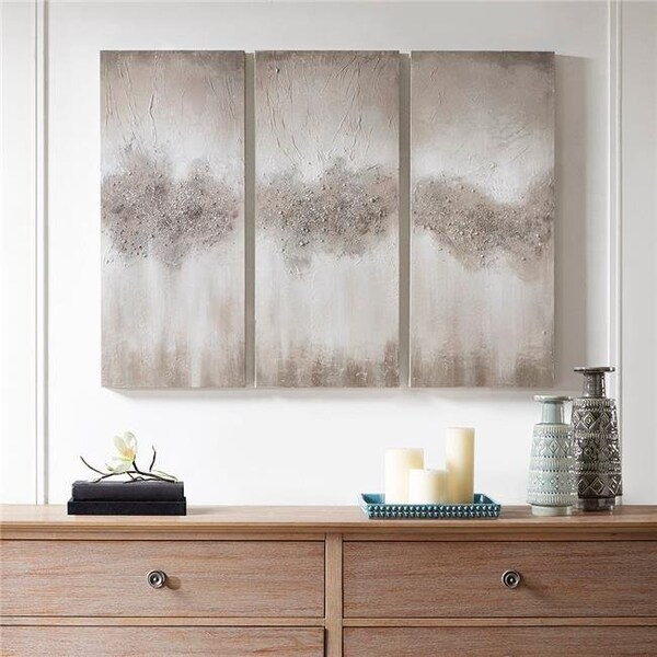 Madison Park Madison Park MP95C-0158 Luminous Hand Painted Canvas - Taupe - MP95C-0158