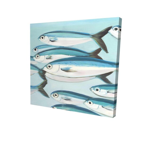 Fondo 16 x 16 in. Small Fish of Caesio Caerulaurea-Print on Canvas - FO2790768