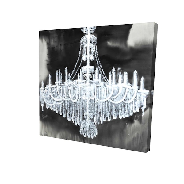 Begin Home Decor 12 x 12 in. Glam Chandelier-Print on Canvas - 2080-1212-SL16