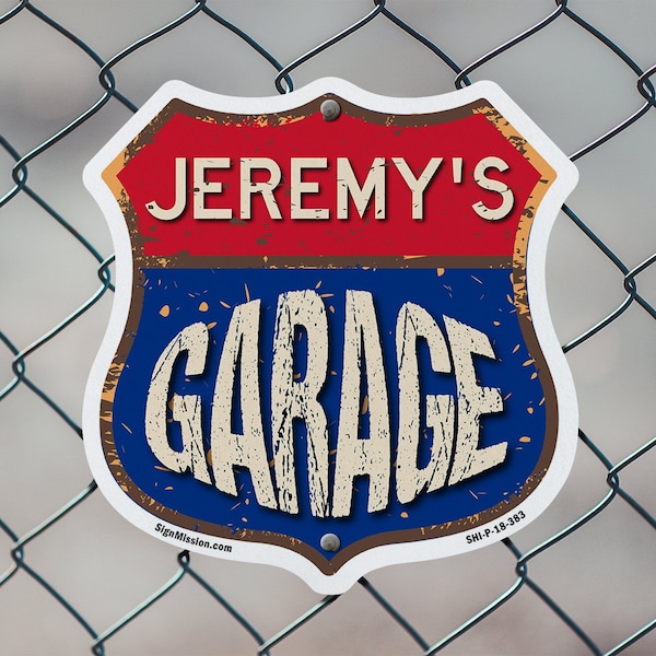 Signmission Jeremy's Garage, 12 inch X 12 inch, Plastic Sign, 2PK - SHI-P-2PACK-12-383-JEREMY