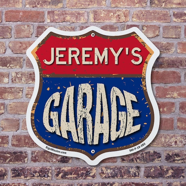 Signmission Jeremy's Garage, 12 inch X 12 inch, Plastic Sign, 2PK - SHI-P-2PACK-12-383-JEREMY