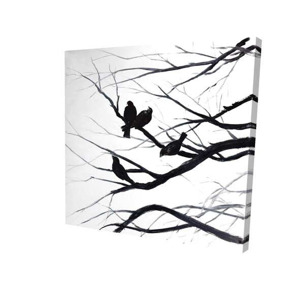 Fondo 16 x 16 in. Birds & Branches Silhouette-Print on Canvas - FO2790523