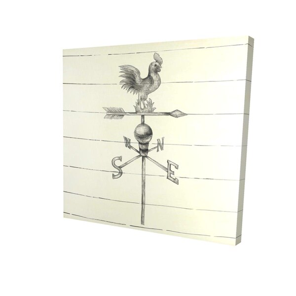Begin Home Decor 32 x 32 in. Vintage Weathervane-Print on Canvas - 2080-3232-MI84