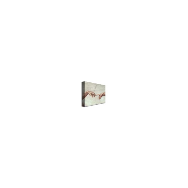 Trademark Fine Art Michelangelo 'Hands of God' Canvas Art, 18x24 - BL0668-C1824GG
