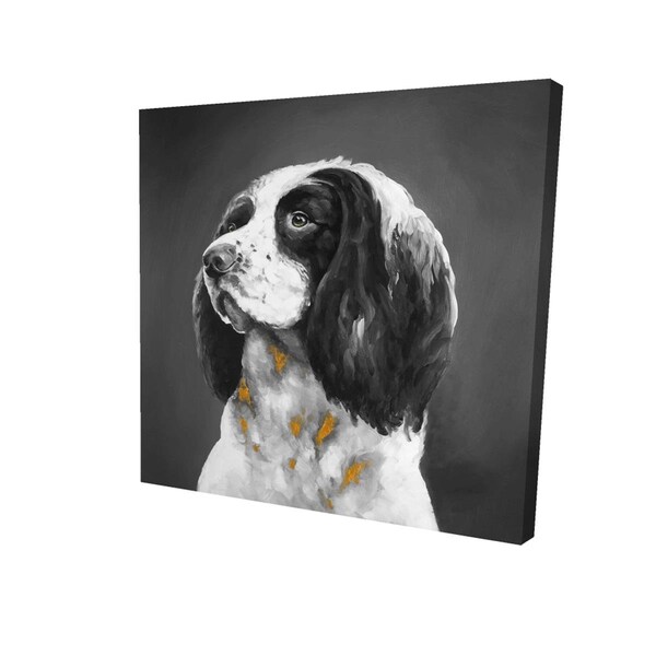Begin Home Decor 12 x 12 in. English Springer Spaniel Dog-Print on Canvas - 2080-1212-AN307