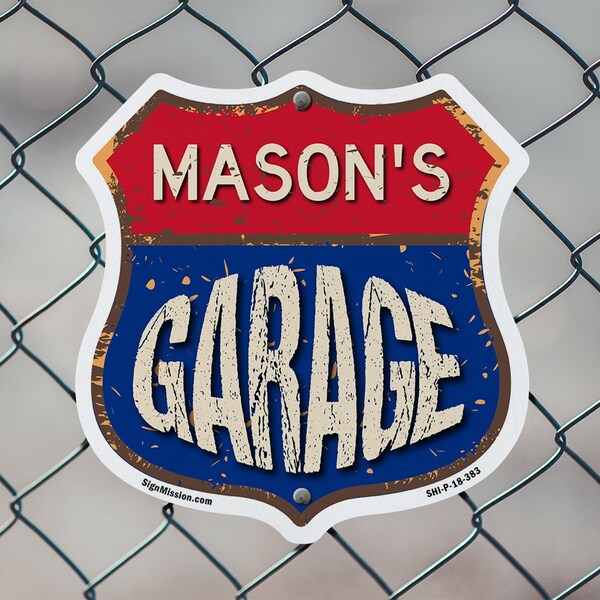 Signmission Mason's Garage, 6 Inch X 6 Inch, Plastic Sign - SHI-P-6-383-MASON