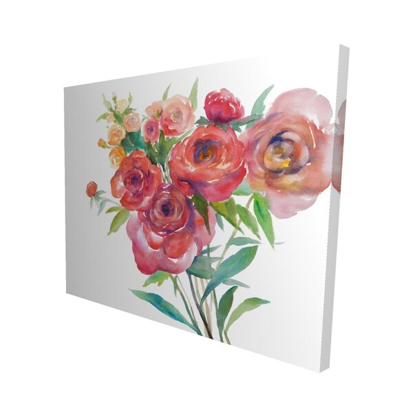 Begin Home Decor 16 x 20 in. Watercolor Bouquet of Flowers-Print on Canvas - 2080-1620-FL156