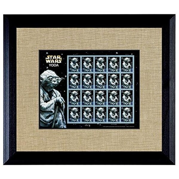 Upm Global Upm Global 14119 Star Wars Yoda U.S. Stamp Sheet in Wood Frame - 16 x 14 in. - 14119