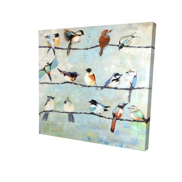 Fondo 16 x 16 in. Small Colorful Birds-Print on Canvas - FO2795146