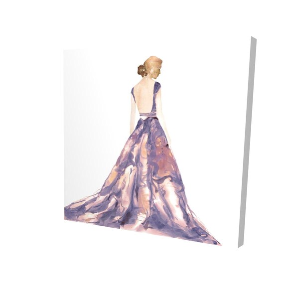 Fondo 32 x 32 in. Purple Prom Dress-Print on Canvas - FO2790459