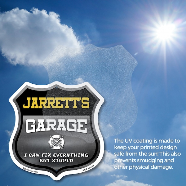 Signmission Jarrett's Garage I Can Fix Everything But Stupid, 18 inch X 18 inch, Plastic Sign, 2PK - SHI-P-2PACK-18-490-JARRETT