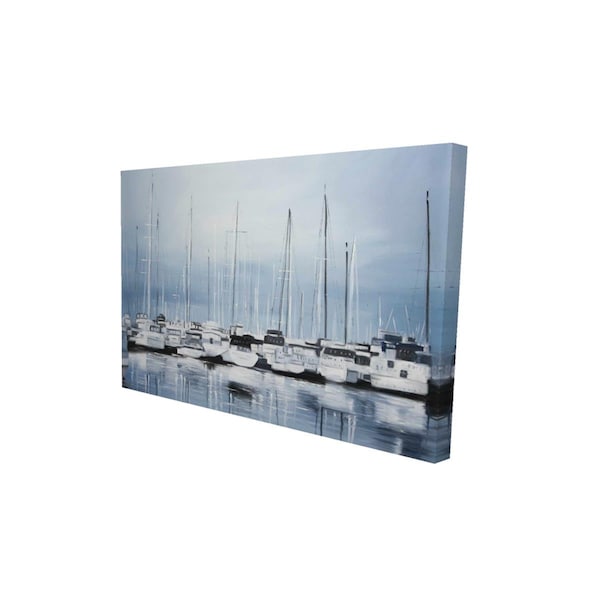Fondo 20 x 30 in. Boats At The Dock 2-Print on Canvas - FO2786134