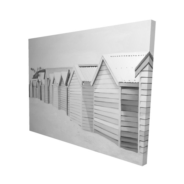 Fondo 16 x 20 in. Beach Cabins-Print on Canvas - FO3337591
