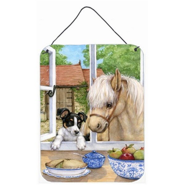 Carolines Treasures Jack Russel Puppy and Foal Horse Wall or Door Hanging Prints - CDCO0379DS1216