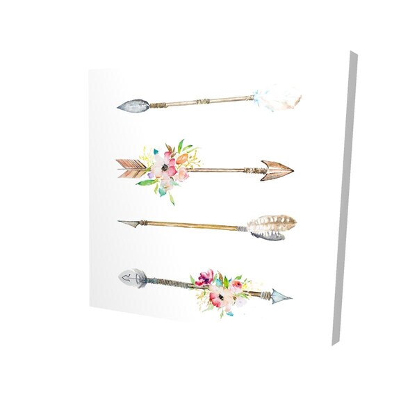 Begin Home Decor 32 x 32 in. Fl Plus Ches Et Fleurs-Print on Canvas - 2080-3232-MI90