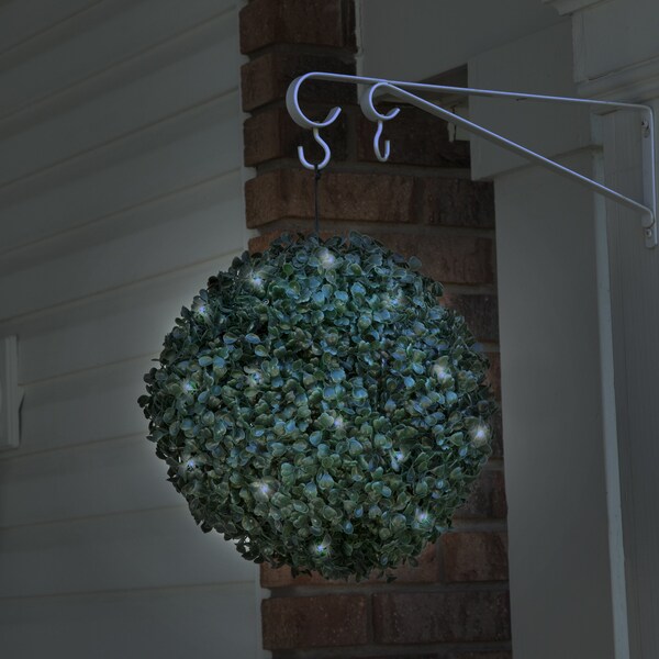 Pure Garden Solar LED Faux Boxwood Topiary Ball - 50-128