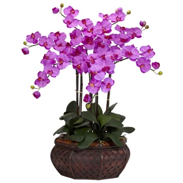 Nearly Natural Large Phalaenopsis Silk Flower Arrangement - 1201-OR