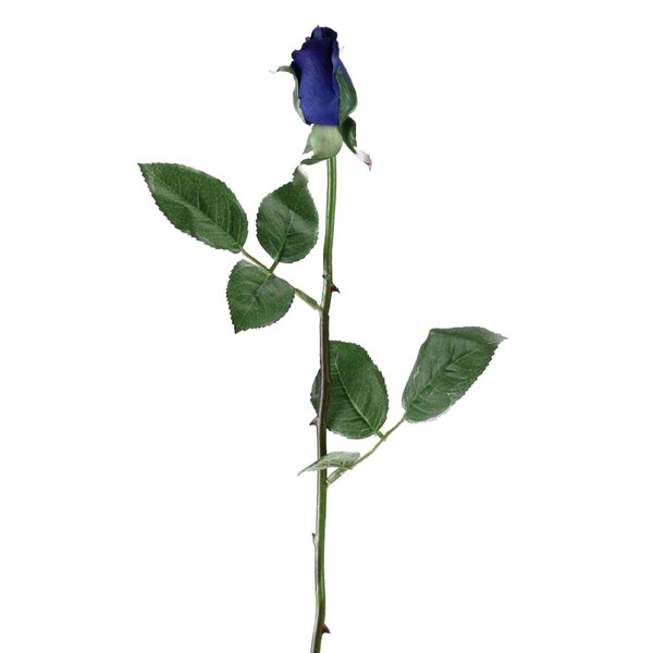 Allstate 23 in. Long Stem Rose Bud Pick Flowers, Royal Blue - 32607376