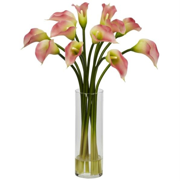 Nearly Natural Silk Mini Calla Lily Silk Flower Arrangement, 1187PK - 1187-PK